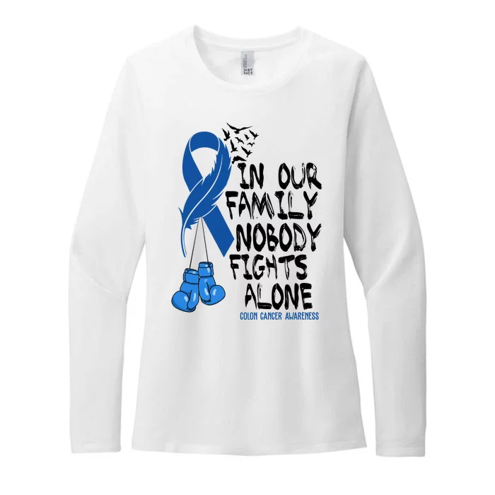 In Our Family Nobody Fights Alone Colon Cancer Awareness Womens CVC Long Sleeve Shirt