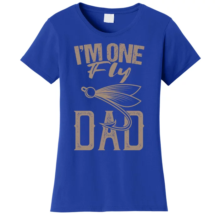 IM One Fly Dad Fly Fishing Saying Angler Fishing Dad Gift Women's T-Shirt