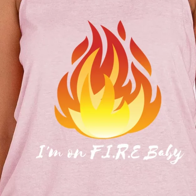 Im On Fire Financial Freedom Gift Women's Knotted Racerback Tank