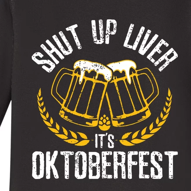 Its Oktoberfest Funny German Beer Drinking Baby Long Sleeve Bodysuit