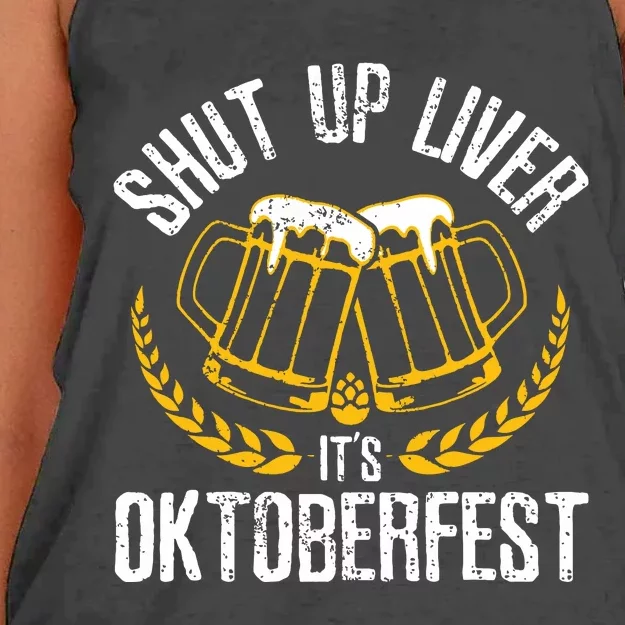 Its Oktoberfest Funny German Beer Drinking Women's Knotted Racerback Tank