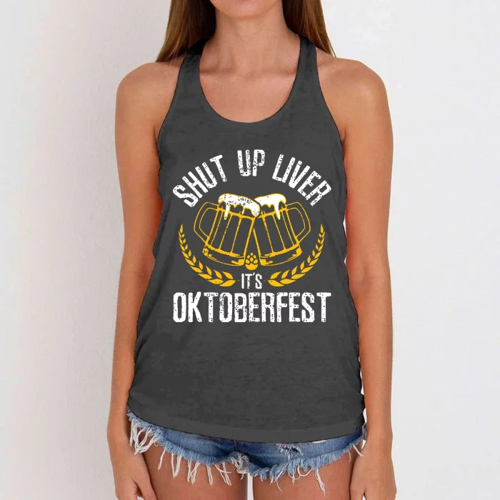 Its Oktoberfest Funny German Beer Drinking Women's Knotted Racerback Tank