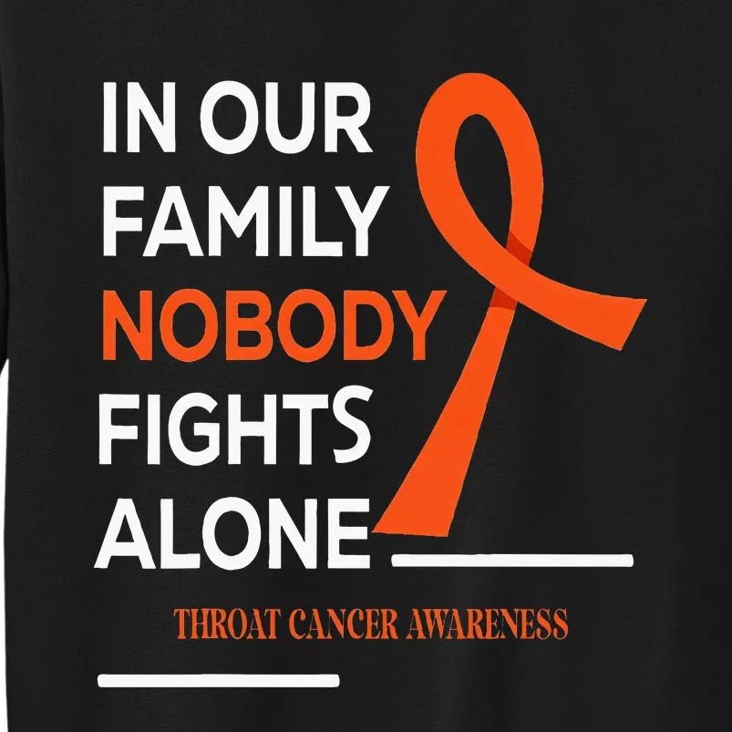 In Our Family Nobody Fights Alone Support Throat Cancer Sweatshirt