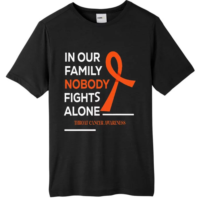 In Our Family Nobody Fights Alone Support Throat Cancer ChromaSoft Performance T-Shirt