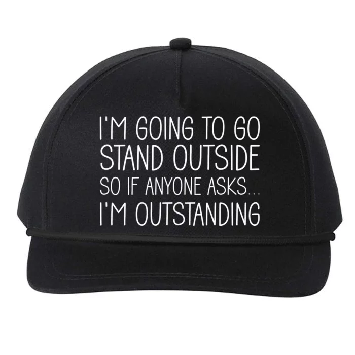 IM Outstanding Funny Sarcasm Graphic Snapback Five-Panel Rope Hat