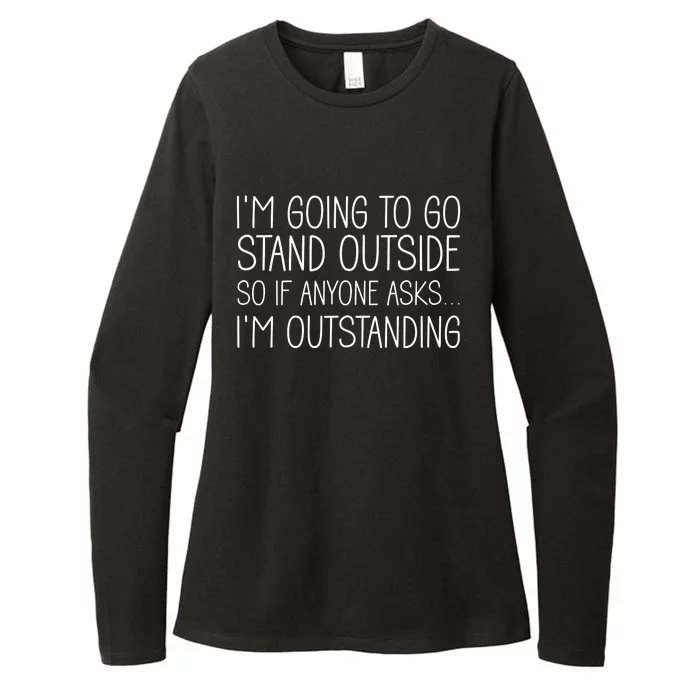 IM Outstanding Funny Sarcasm Graphic Womens CVC Long Sleeve Shirt