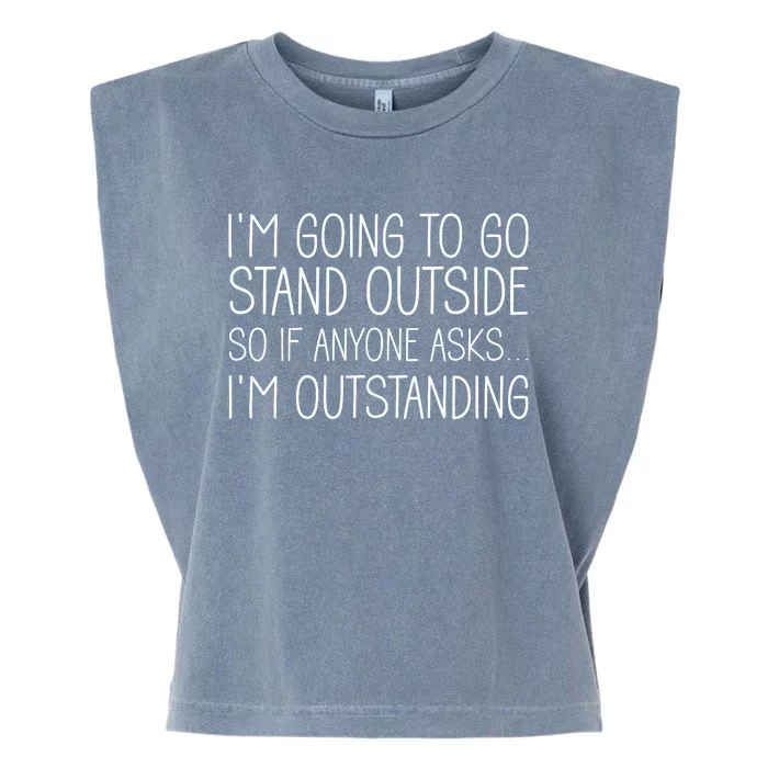 IM Outstanding Funny Sarcasm Graphic Garment-Dyed Women's Muscle Tee