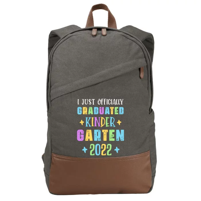 I Officially Graduated Kindergarten Cotton Canvas Backpack