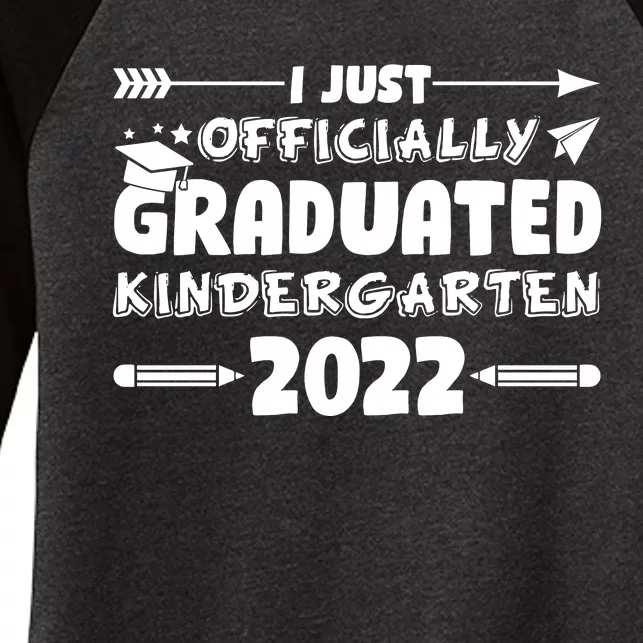 I Officially Graduated Kindergarten Women's Tri-Blend 3/4-Sleeve Raglan Shirt