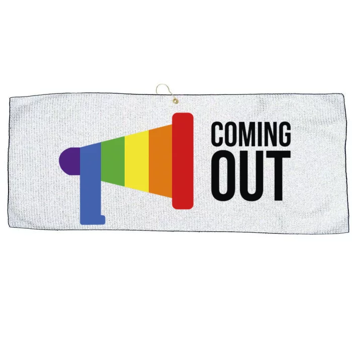 IM Out Gay Lesbian Lgbt Lgbtq Coming Out Pride Large Microfiber Waffle Golf Towel