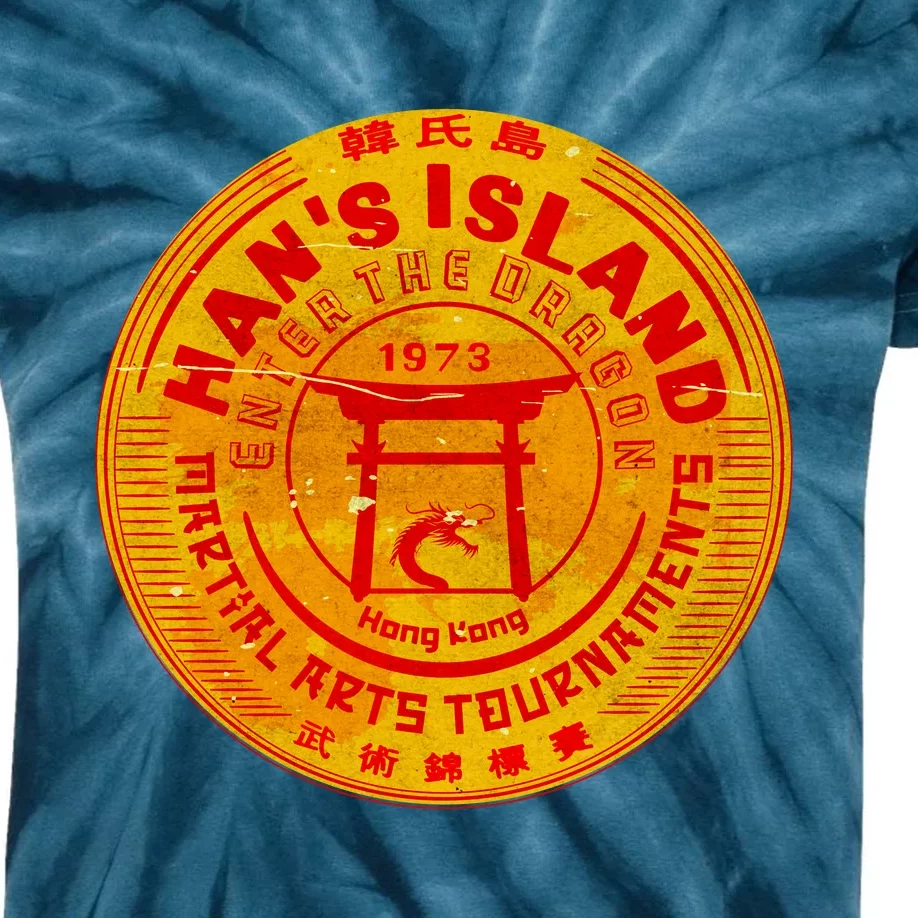 Island Of Han Martial Arts Tournament Kids Tie-Dye T-Shirt