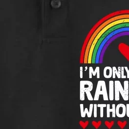 Im Only Half A Rainbow LGBT T Dry Zone Grid Performance Polo