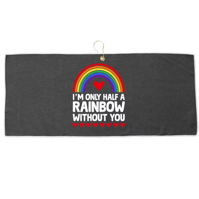 Im Only Half A Rainbow LGBT T Large Microfiber Waffle Golf Towel