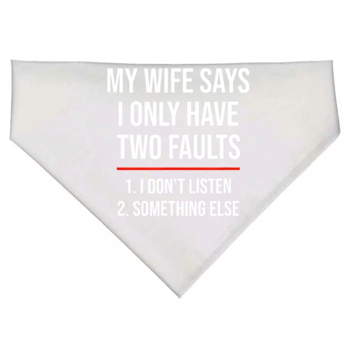 I Only Have Two Faults, Funny Husband USA-Made Doggie Bandana