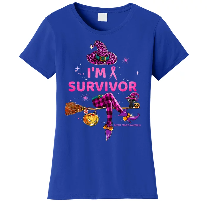 In October IM Survivor We Wear Pink Breast Cancer Women's T-Shirt