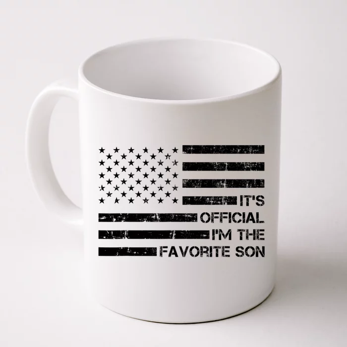 Its Official Im The Favorite Son Vintage Usa Flag Front & Back Coffee Mug