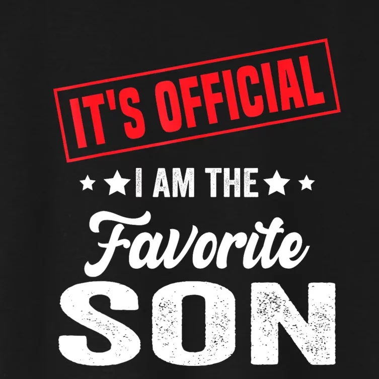 Its Official Im The Favorite Son Women's Crop Top Tee