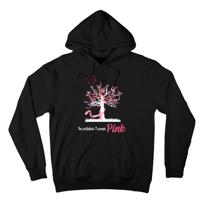 In October I Wear Pink Breast Cancer Tree Of Life Hoodie