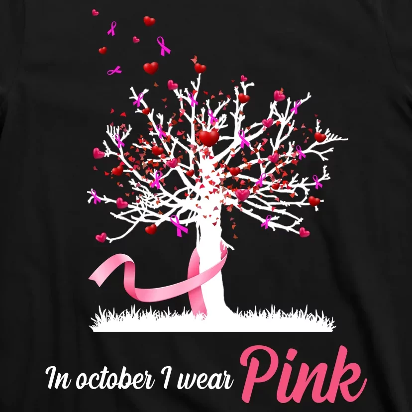 In October I Wear Pink Breast Cancer Tree Of Life T-Shirt