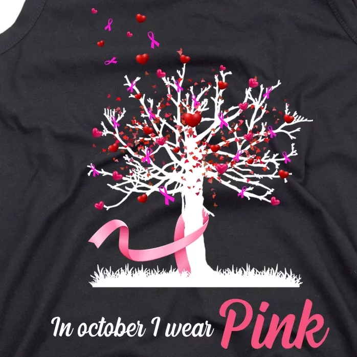 In October I Wear Pink Breast Cancer Tree Of Life Tank Top