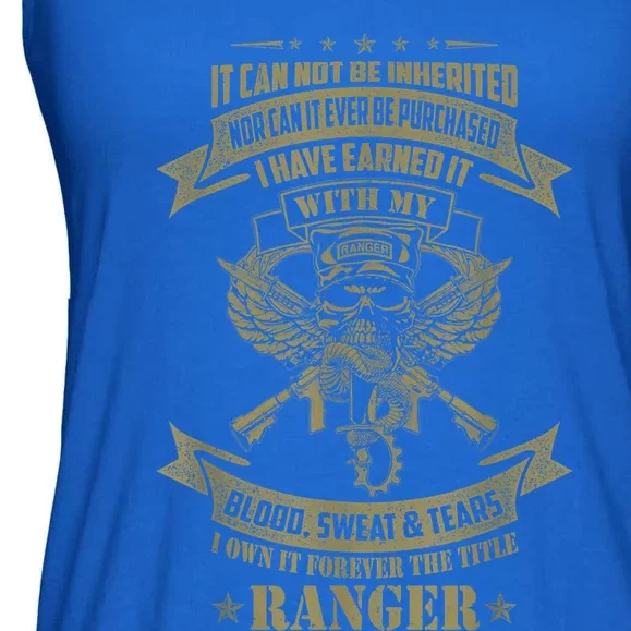 I Own It Forever The Title US Army Ranger Veteran Gift Ladies Essential Flowy Tank