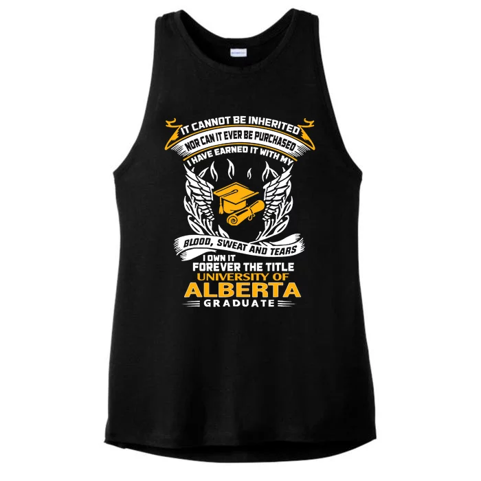 I Own It Forever The Title University Of Alberta Graduate Ladies Tri-Blend Wicking Tank