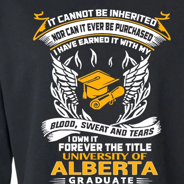 I Own It Forever The Title University Of Alberta Graduate Cropped Pullover Crew