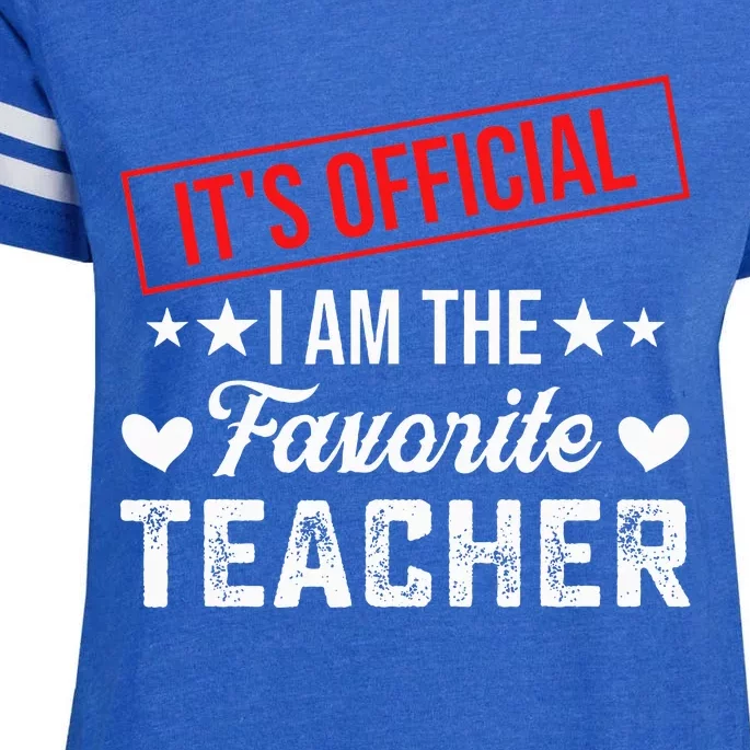 It's O.fficial I'm The Favorite Teacher Enza Ladies Jersey Football T-Shirt