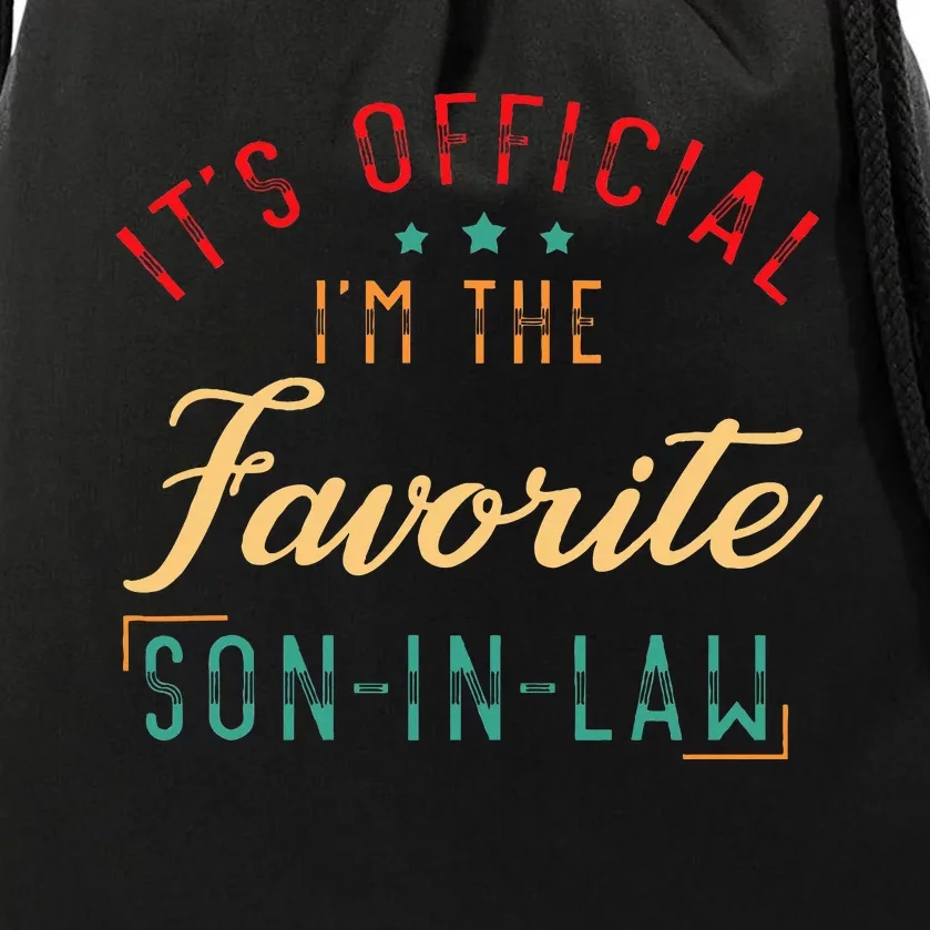 It's O.fficial I'm The Favorite SoninLaw Birthday Christmas Drawstring Bag