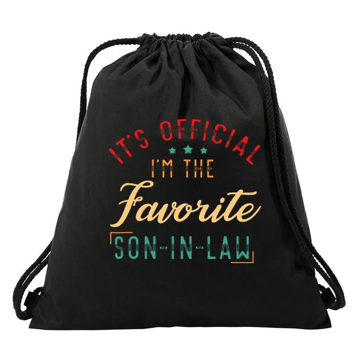 It's O.fficial I'm The Favorite SoninLaw Birthday Christmas Drawstring Bag