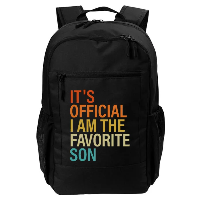 It's O.fficial I'm The Favorite Son Funny Family Humor Retro Daily Commute Backpack