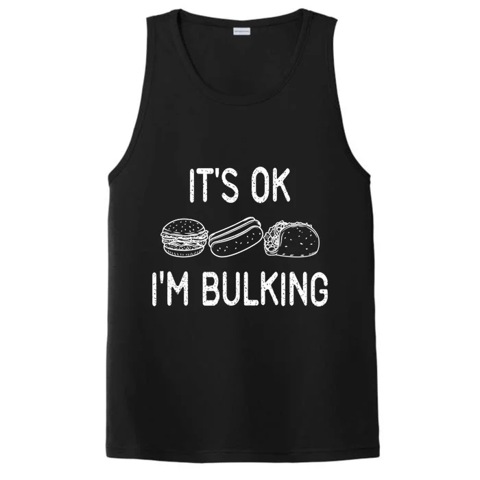 It's Ok I'm Bulking Funny Cheat Day Fitness Workout Gift Performance Tank