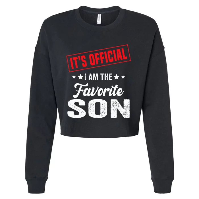 Its Official Im The Favorite Son Cropped Pullover Crew