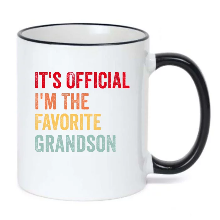 It's O.fficial I'm The Favorite Grandson Gifts Grandpa Black Color Changing Mug