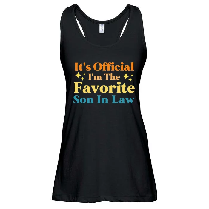 It's Official I'm The Favorite Son In Law Funny Family Humor Ladies Essential Flowy Tank