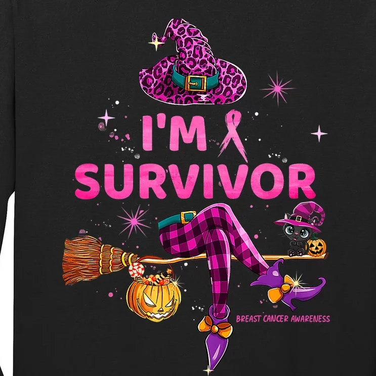 In October Im Survivor We Wear Pink Breast Cancer Tall Long Sleeve T-Shirt