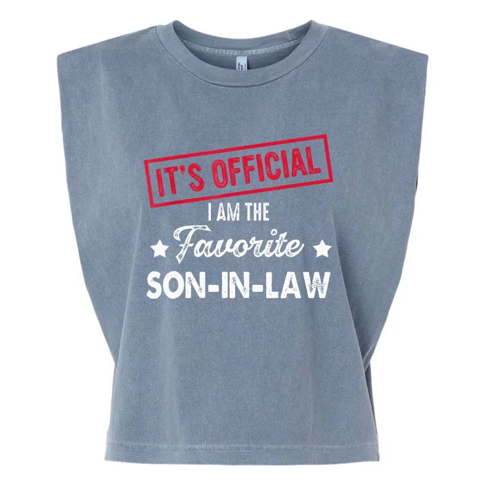 It's O.fficial I'm The Favorite SonInLaw Garment-Dyed Women's Muscle Tee