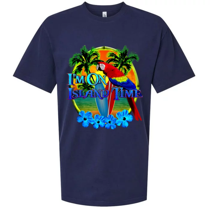 Im On Island Time Tropical Beach Sueded Cloud Jersey T-Shirt