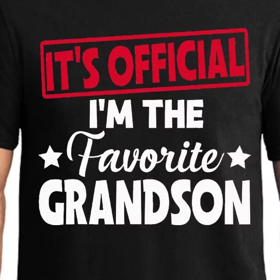 It's O.fficial I'm The Favorite Grandson Funny Pajama Set