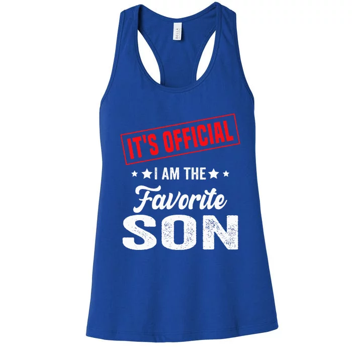 It's Official I'm The Favorite Son Women's Racerback Tank