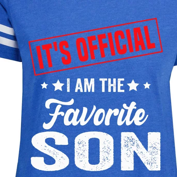 It's Official I'm The Favorite Son Enza Ladies Jersey Football T-Shirt