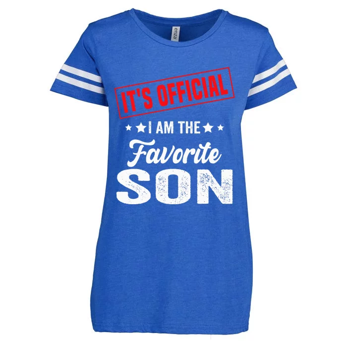 It's Official I'm The Favorite Son Enza Ladies Jersey Football T-Shirt