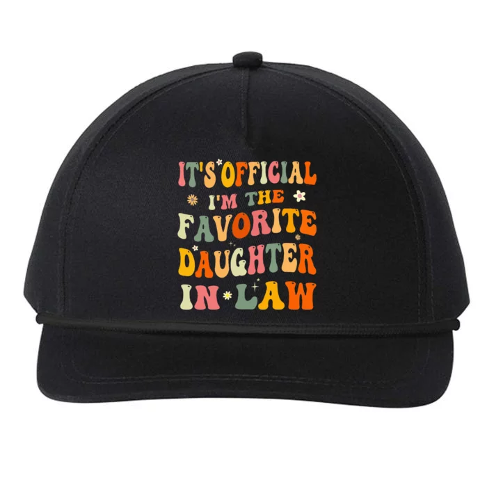 It's O.fficial I'm The Favorite Daughter In Law Funny Wedding Snapback Five-Panel Rope Hat