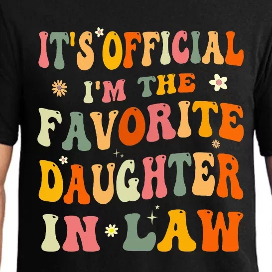 It's O.fficial I'm The Favorite Daughter In Law Funny Wedding Pajama Set