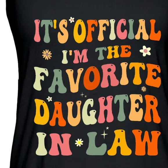 It's O.fficial I'm The Favorite Daughter In Law Funny Wedding Ladies Essential Flowy Tank