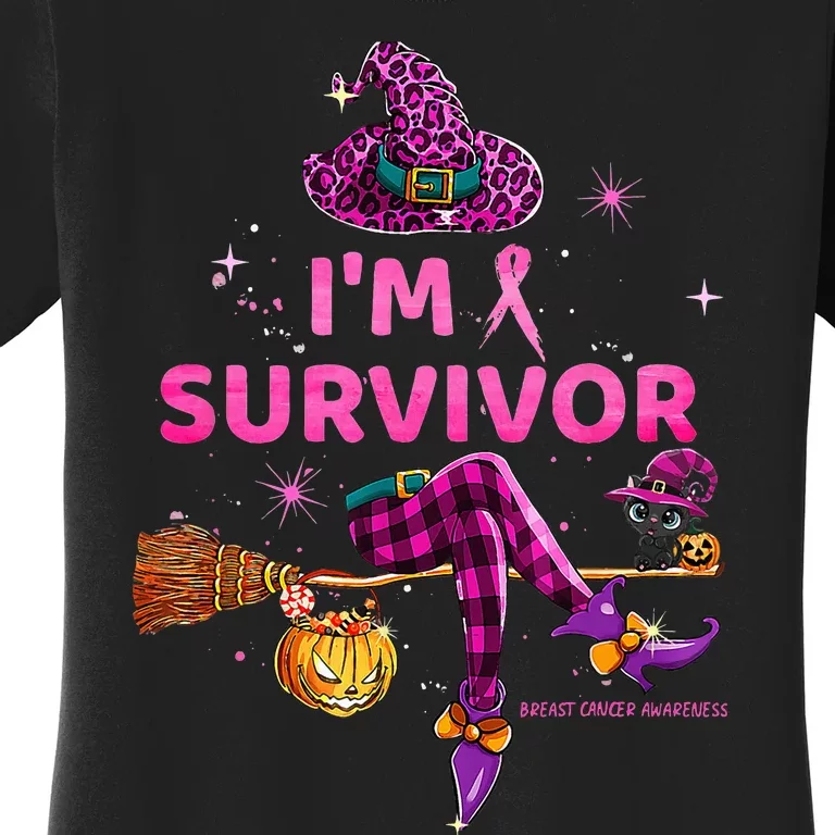 In October IM Survivor We Wear P.I.N.K Breast Cancer Women's T-Shirt