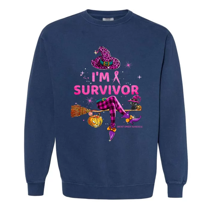 In October IM Survivor We Wear P.I.N.K Breast Cancer Garment-Dyed Sweatshirt