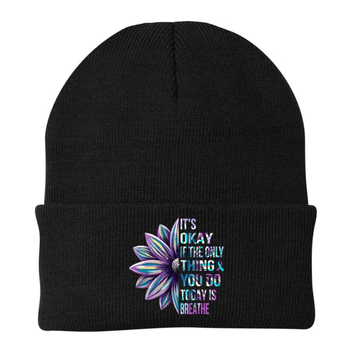 ItS Okay If The Only Thing You Do Today Is Breathe Knit Cap Winter Beanie