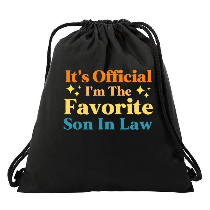 It's O.fficial I'm The Favorite Son In Law Funny Family Humor Drawstring Bag