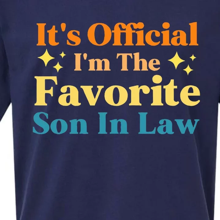 It's O.fficial I'm The Favorite Son In Law Funny Family Humor Sueded Cloud Jersey T-Shirt